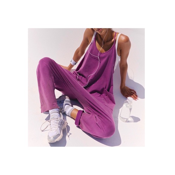 FP Movement by Free People Pants - FP Movement Free People Hot Shot Romper Mulberry Purple Small NWT